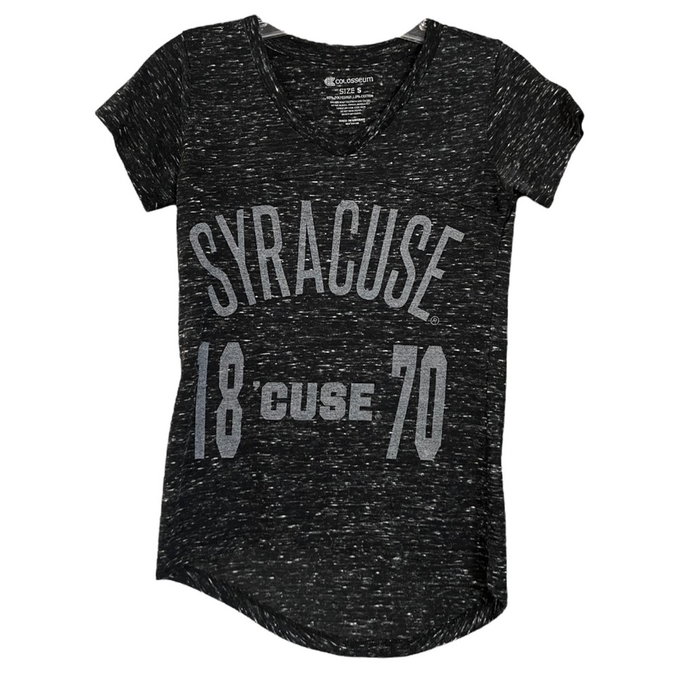 Colosseum Black V Neck Syracuse Burnout Style T Shirt Sz S
